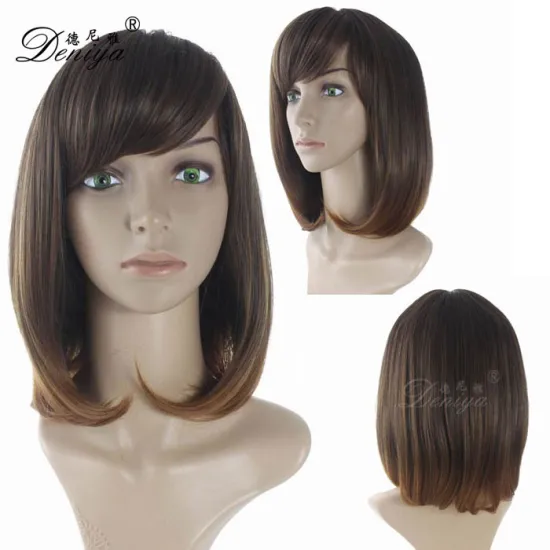 Top selling wholesale remy short bob cut synthetic hair wig