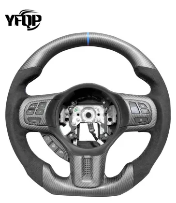 Black Carbon Fiber Leather Steering Wheel for Mitsubishi Evo10