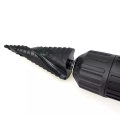 Buena calidad de 4-32 mm Triangle Spiral Step Cone HSS Hex Shank Hyper Stepped Drill Bits para metal