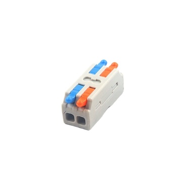 Mini Type 2 Pin 2 In 2 Out Push-In Quick Wire Connector