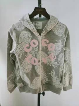 casual printed nylon zip front hooded girls jacket