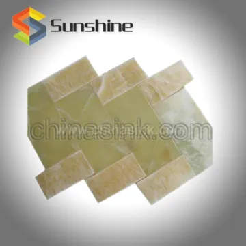 Green Onyx And Honey Onyx Subway Tile