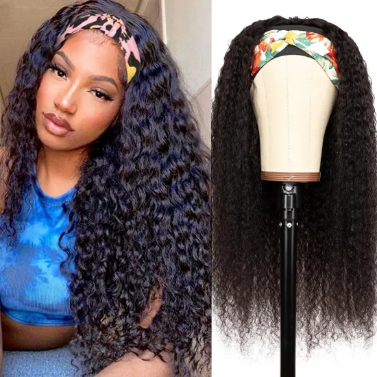 Human Hair Wigs Headband Afro Wig Glueless Headband Wigs For Black Women