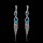 Water Droplets Crystal Long Dangles Earrings Wedding