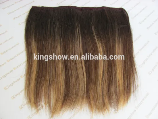 superior quality hot style balayage #2/4/27 clip in hair extension