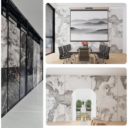 Natural Luxury: White Marble Slab Background - Pandora White Marble & Patagonia Marble Quartzite 1600x3200mm