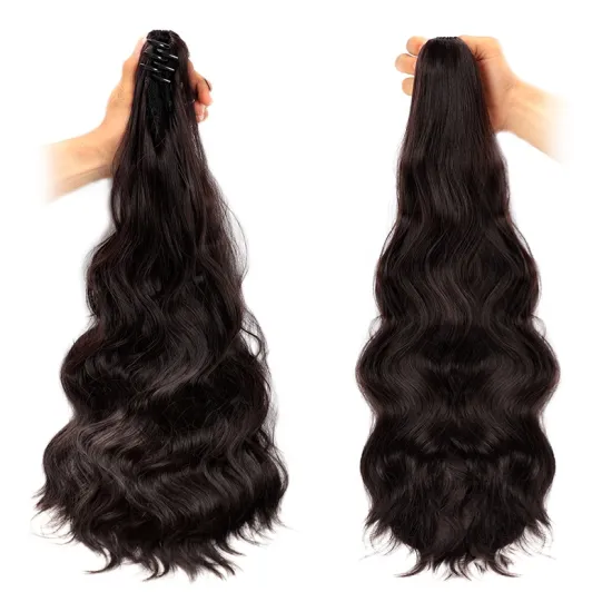 Ponytail Extension Claw Clip Long Wavy Curly Hair Extension Jaw Clip Ponytail Hairpiece Synthetic Pony Tail