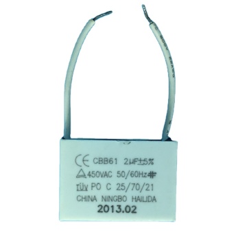 2 Microfarad CBB61 Capacitor 400V CE Approved