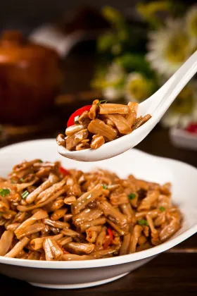 Chinese special dishes salting pickled cowpea with vacuum packing