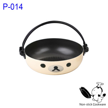 best design stampped white induction ceramic non stick electric hot pot pan