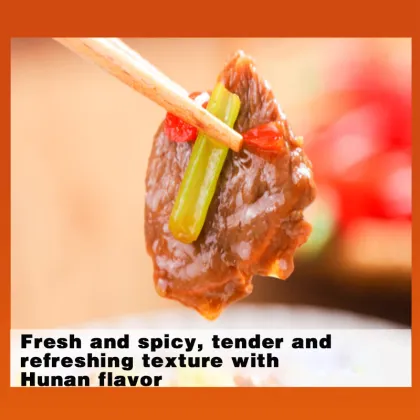 A kind of sauce fried beef meat sauce