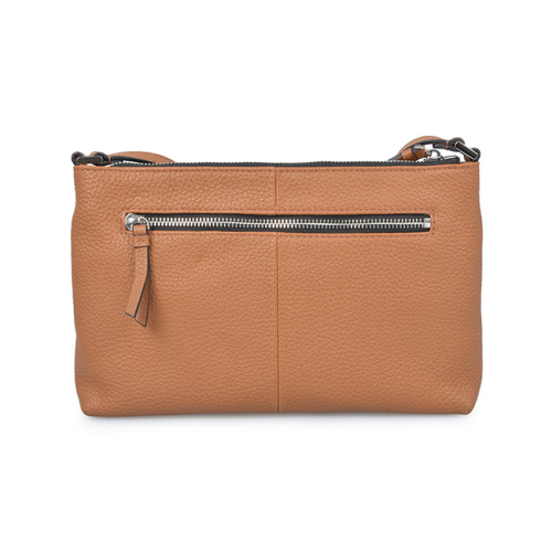 Großer Beutel Kleine Clutch Saffiano Leder Beige Farbe