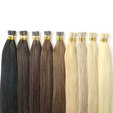 Customized Color Pre Bonded Cuticle Remy Aligned Keratin U Flat I Tip Human Hair Extensions