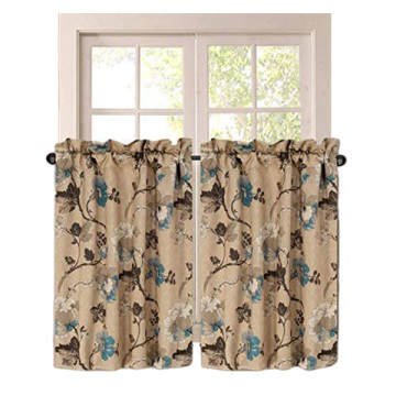 Half Window Vintage Floral Curtain Tiers