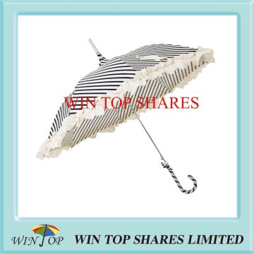 Auto Stick Pagoda Gift Umbrella with Lace