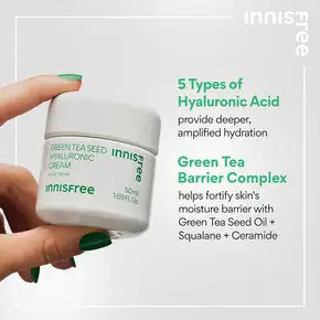 Innisfree Green Tea Seed Hyaluronic Acid Cream 50ml: Korean Skincare Product