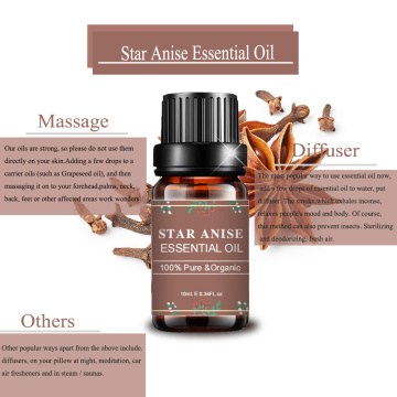 Pure Organic Natural Extract Star Anise Essential Oil