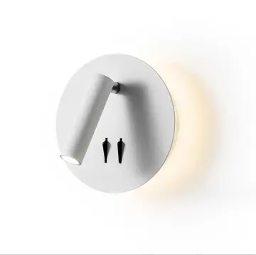 Aluminum Hotel Bedroom Round Spotlight - 3W+6W Wall Bracket Light for Reading