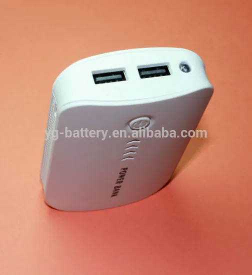 18650 Portable Power Bank 7800mah Mobile Phone External Battery Charger with Flashlight Dual USB Rubber Housing