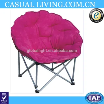 Indoor Comfortable Steel Tube Folding Pink Moon Chair Cover