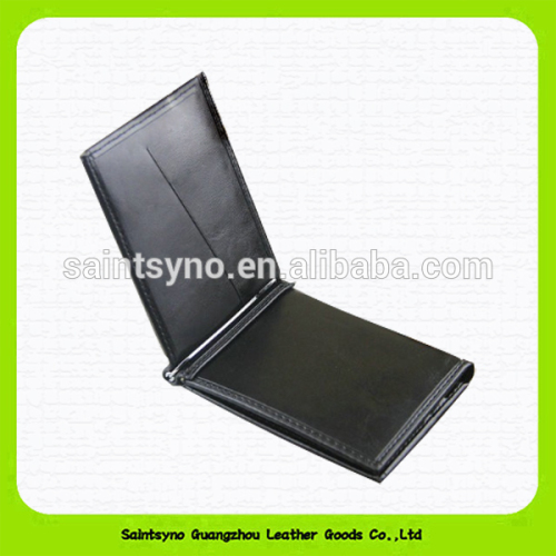 15016 Wholesale real leather card holer with money clip