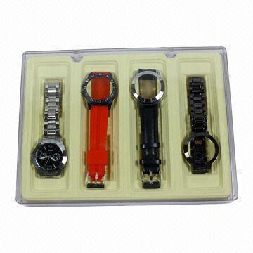 2013 Top Fashionable Men/Women Interchangeable Band Watch Gift Set, Color and Logo as you Request