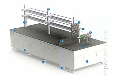 classroom science tables and workstations