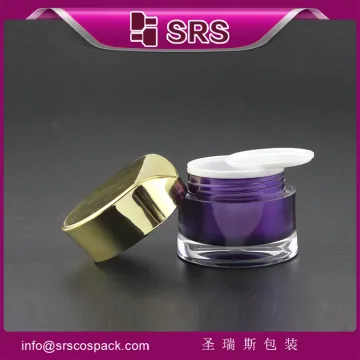 J093 50ml luxury purple color acrylic jar , cosmetic acrylic candy jar