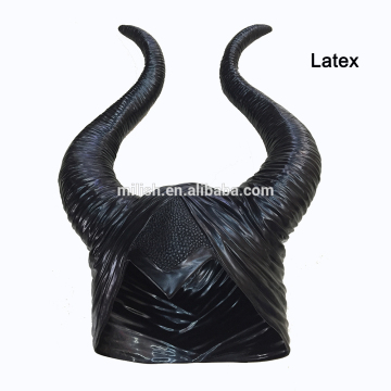 MH-2037 Party Novelty funny black latex Maleficent hat/ maleficent horns