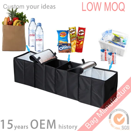 600D oxford portable trunk organizer with cooling bag large capacity