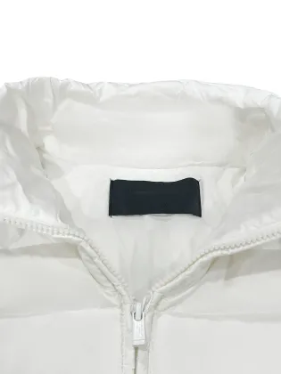 Pure white warm down jacket