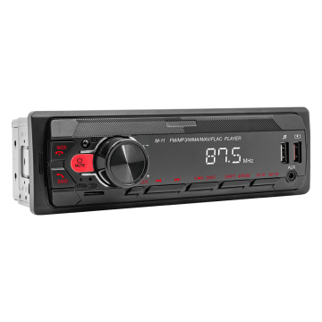 M11カーラジオ：FM/BT、音声アシスタント、色付きライト、USB/AUX再生を備えたAndroidステレオ