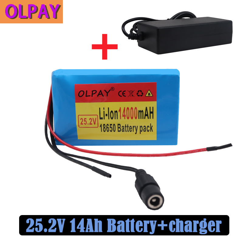 100% New 24V 14Ah 6S3P 18650 Battery Lithium Battery 25.2v 14000mAh Electric Bicycle Moped /Electric/Li ion Battery Pack+Charger