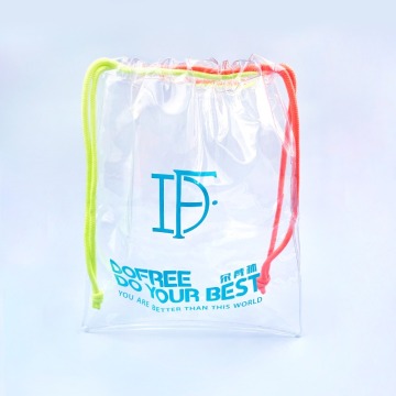 Fashion Waterproof Sports Bag Clear PVC Shartring Backpack Logo Kustom Kantong Bersih