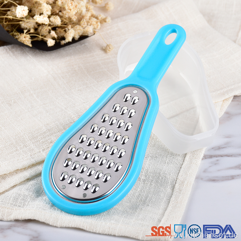 stainless steel food plastic grater with storage