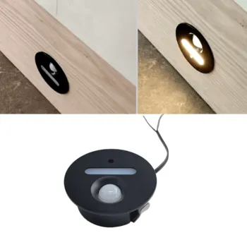 Aluminum Drill Hole 40 mm Kitchen Cabinet Bed Toe Kick Lights Skirting Borad 12V PIR Led Plinth Lights Motion Sensor Light