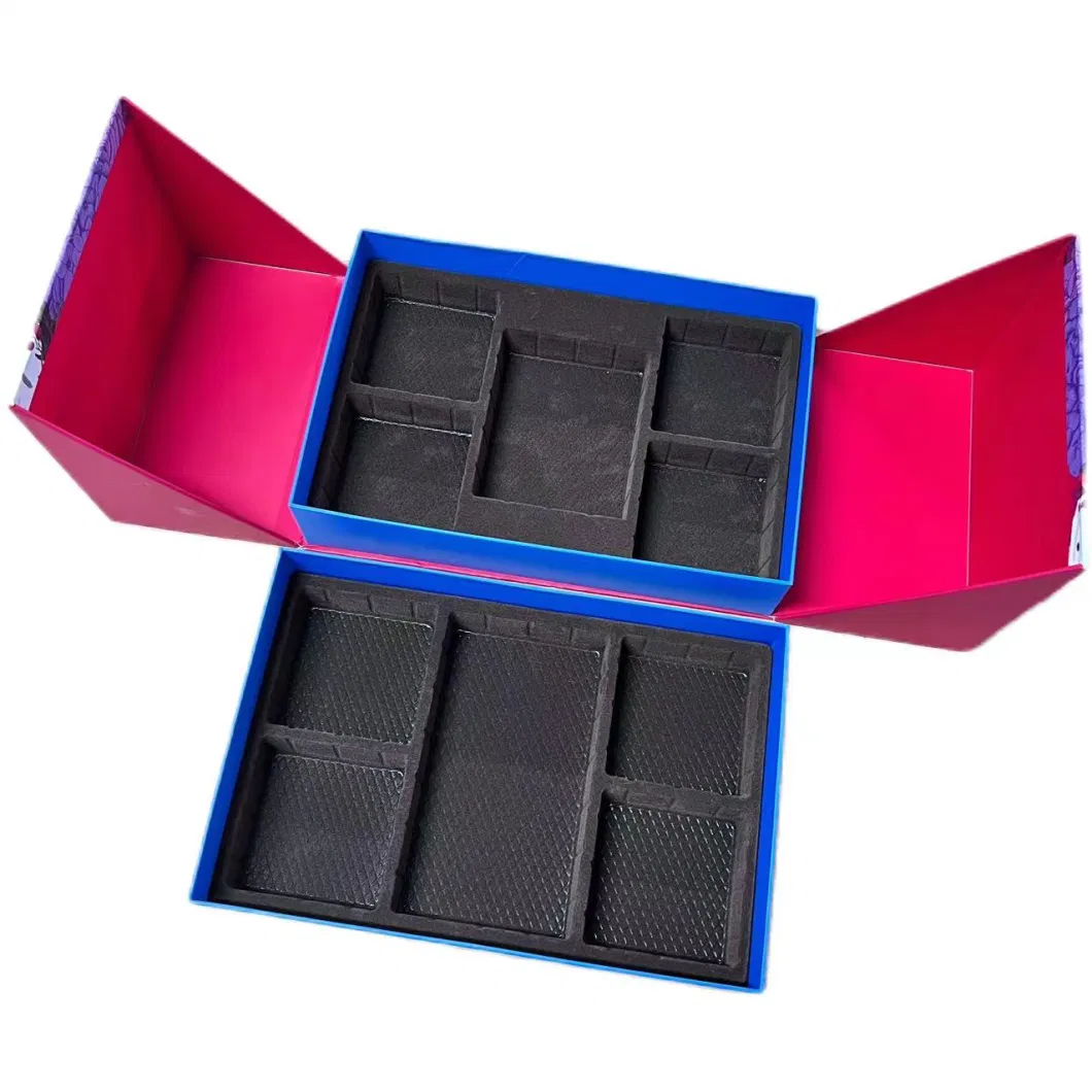 Cadeau d'emballage de rangement personnalisé Rectangle Black Food Boîte d'emballage en papier en carton ondulé