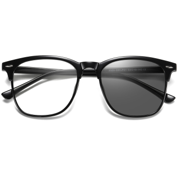 2022 Round PC Blue Light Blocking Glasses with Photochromic Anti-Blue Light Lenses - Ready to Ship