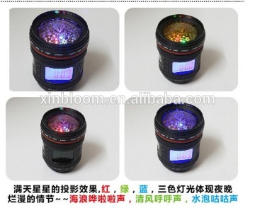 multifunctional canon Camera Zoom Lens mug with clock date music calendar and projection,creative high-emulation gift