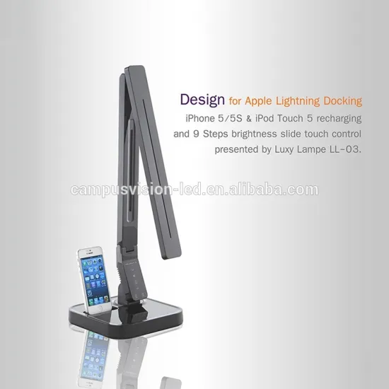 Elegant office working LED table lamp with 11W modern IPHONE6/PLUS docking charging light for reading