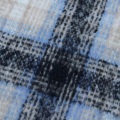 स्कॉटिश चेक ब्लैक ब्लू 100% पॉलिएस्टर फैब्रिक