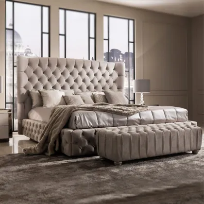 modern leather bed luxury king size bed