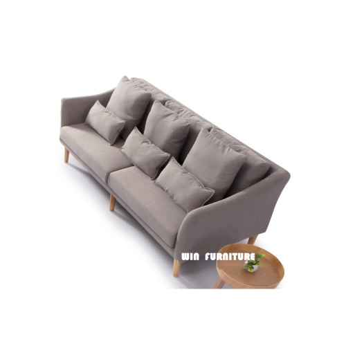 Leisure and Simple Living Room Sofa Light Blue Color 3 Seater Fabric sofa Manufactory