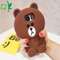 Brun Bear Design 3D Silikon Cell Phone Case