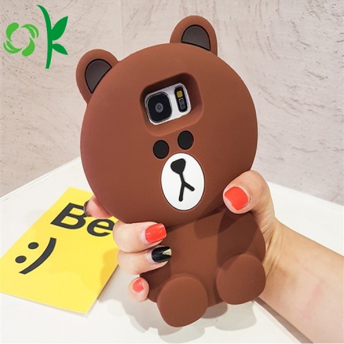 Caso de telefone celular 3D Silicone Bear Design 3D