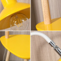 LEDER Yellow Wooden Reading Lamp