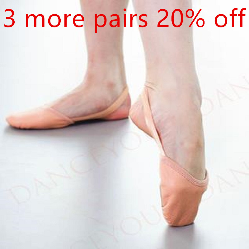 Contemporary Toe Pads Lyrical Sandals Modern Dance Slippers Ballet Training Dancewear Half Sole Shoes Durable Leather Paws Gym