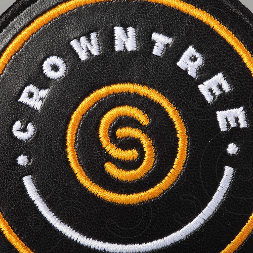 Tampalan sulaman kulit atau PU