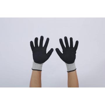 Cut resistant hppe palm dipped labor protection gloves