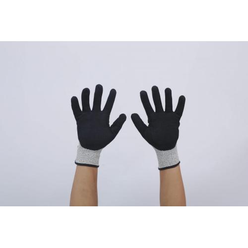 Labor protection gloves against mechanical hazards Cut resistant hppe palm dipped labor protection gloves Supplier